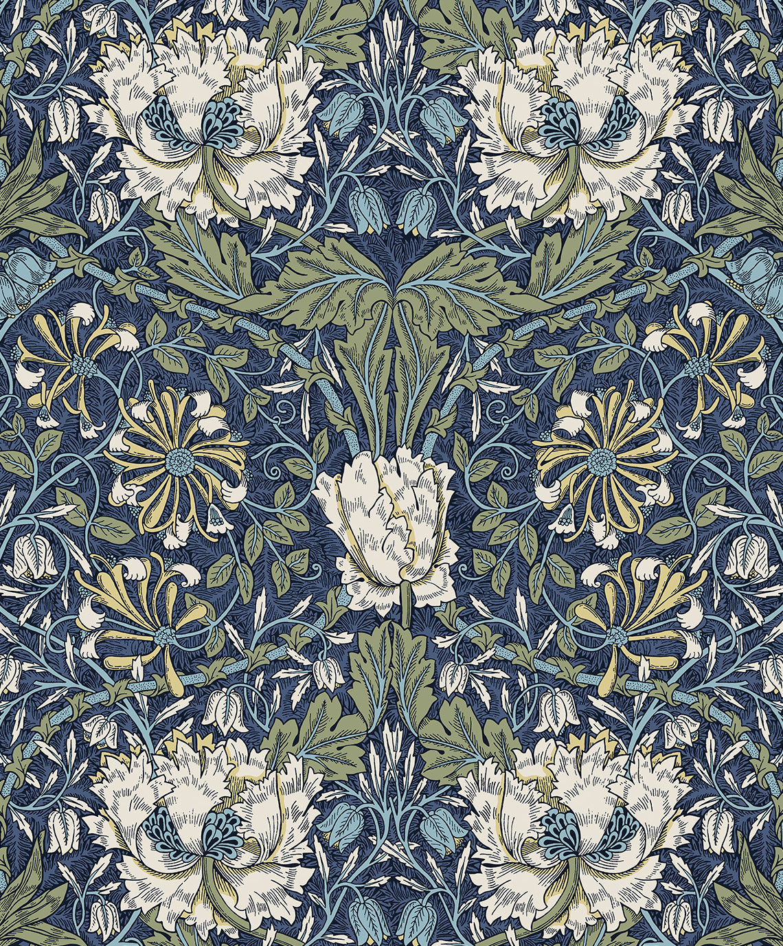 Etten Studios ET12612 Ogee Flora Wallpaper