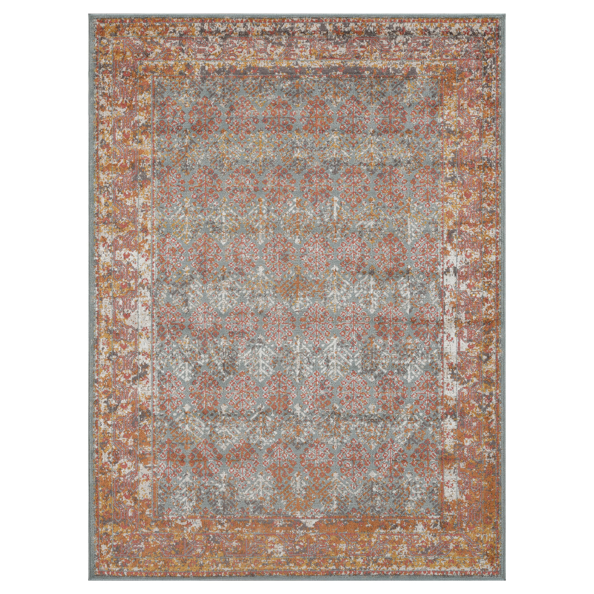 Amer Rugs ETE-15 Eternal Farmhouse Bordered /Rust Area Rug