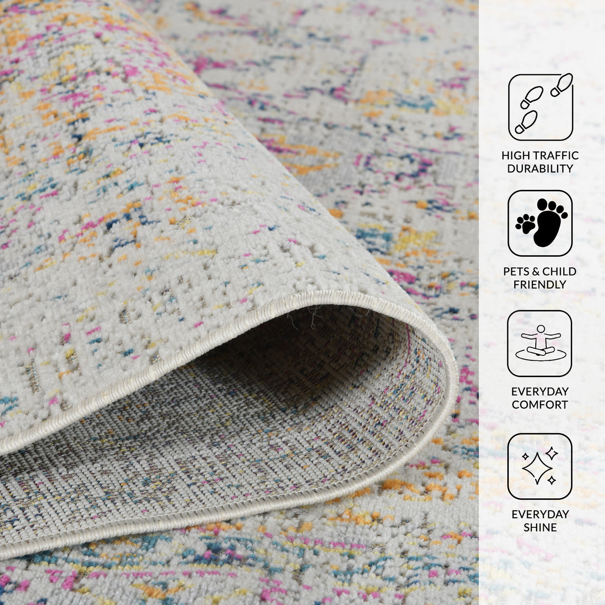 Amer Rugs ETE-2 Eternal Farmhouse Oriental /Yellow Area Rug