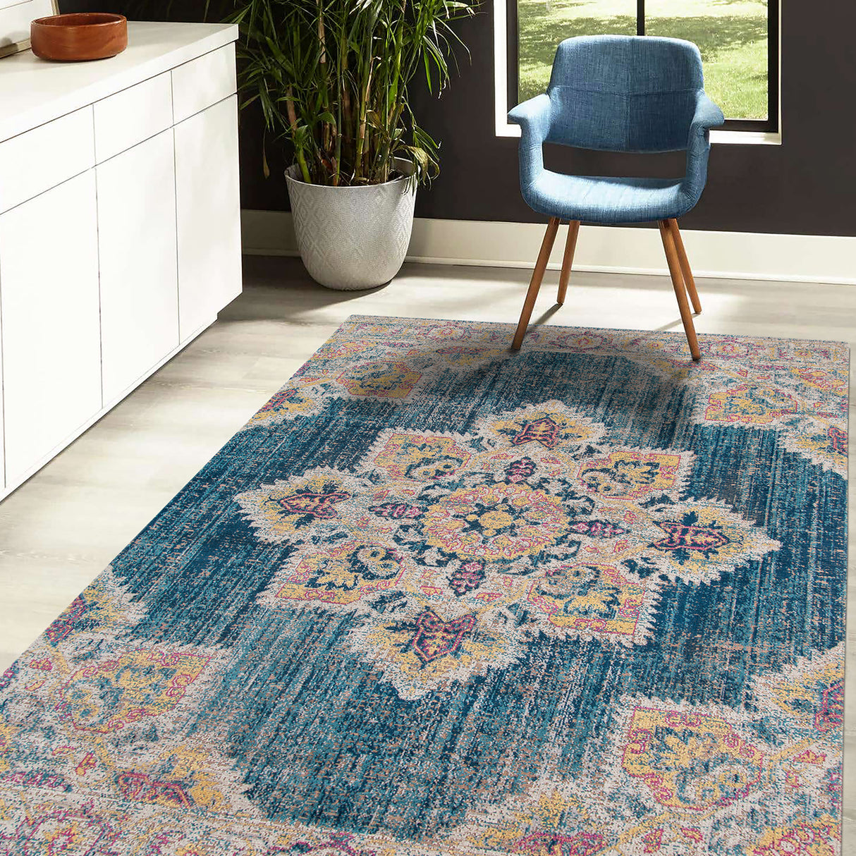 Amer Rugs ETE-22 Eternal Farmhouse Medallion Area Rug