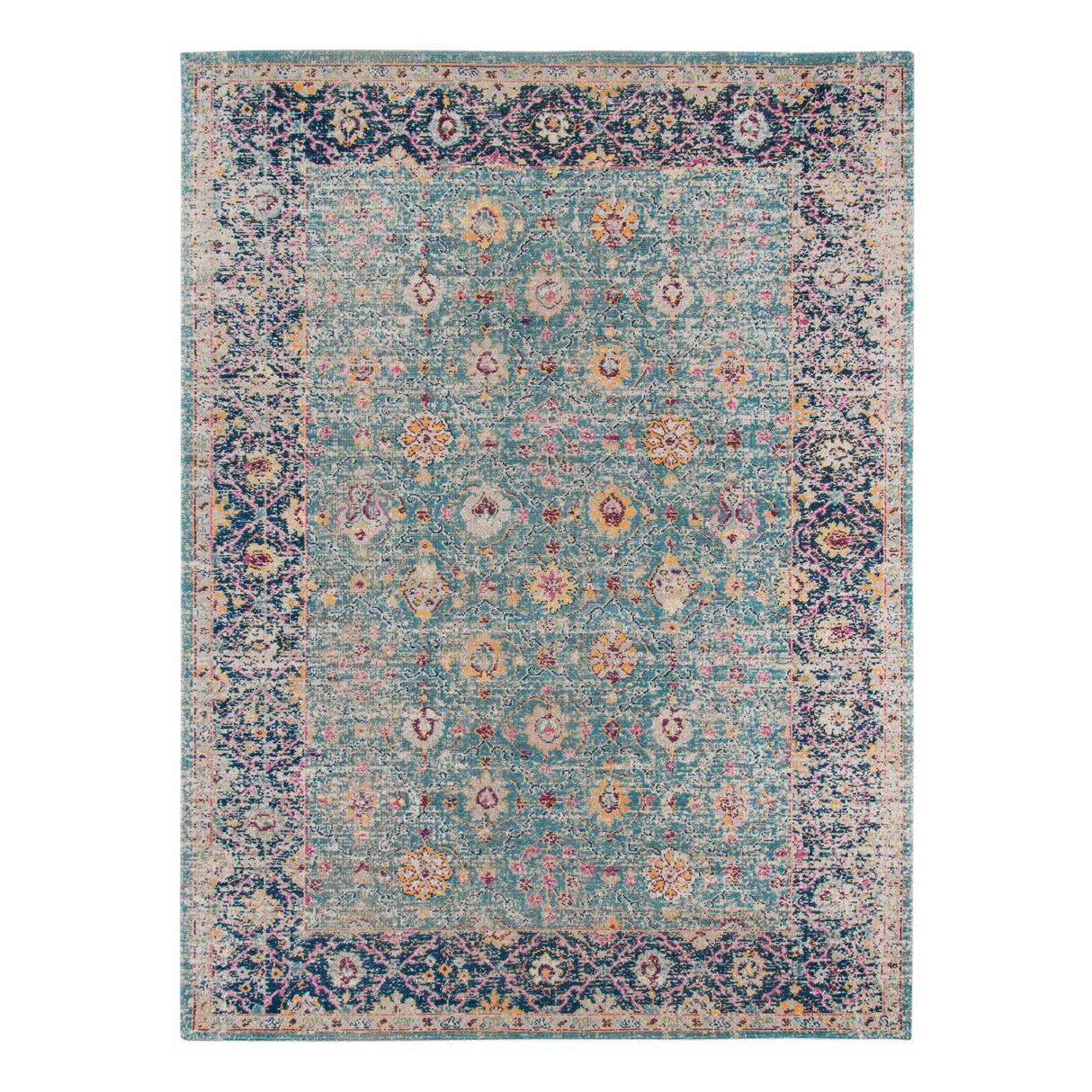 Amer Rugs ETE-28 Eternal Farmhouse Floral /Blue Area Rug