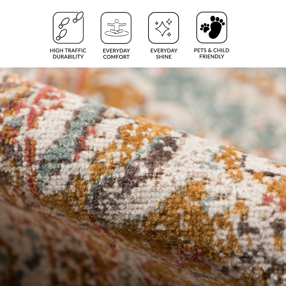 Amer Rugs ETE-3 Eternal Farmhouse Oriental /Ivory Area Rug