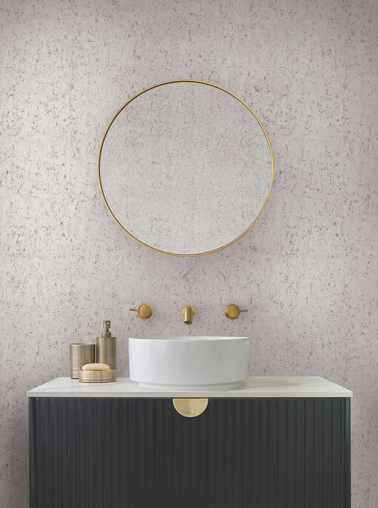 York EV3901 Cork Pale Grey & Silver Wallpaper