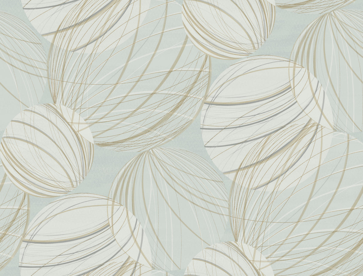 York EV3905 Floating Lanterns Smokey Blue Wallpaper