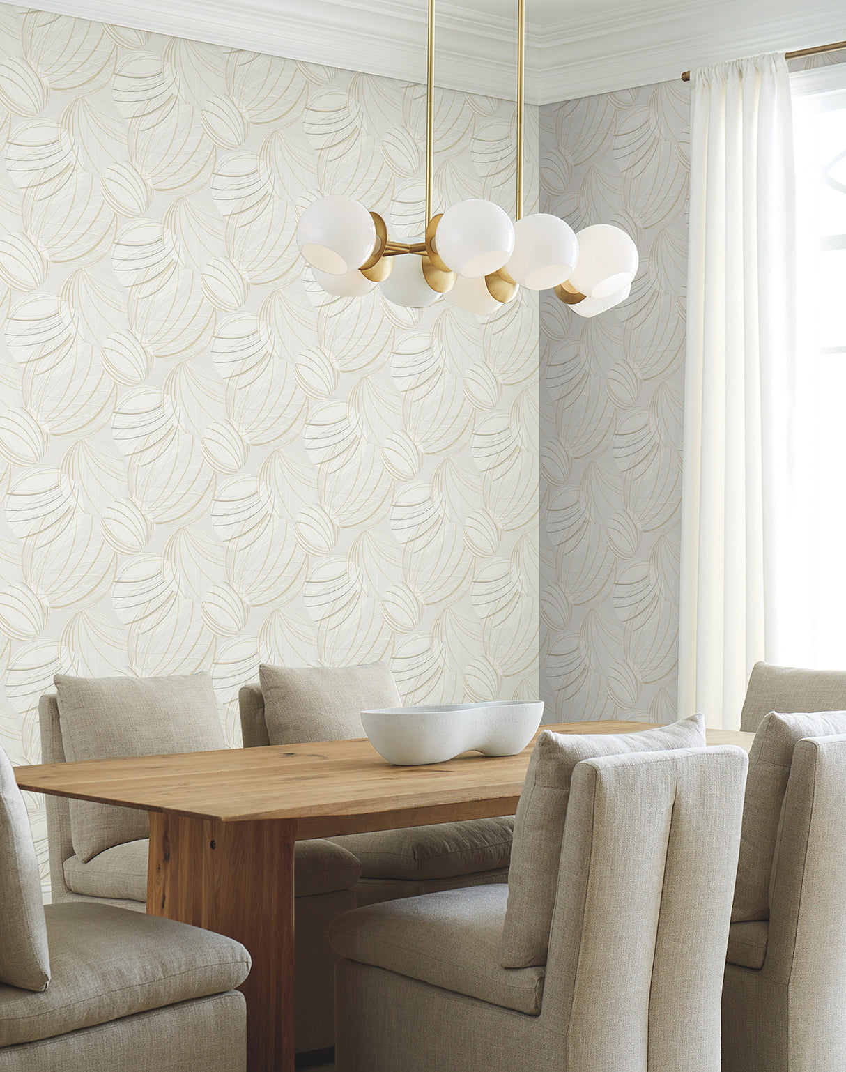 York EV3906 Floating Lanterns Blonde Wallpaper