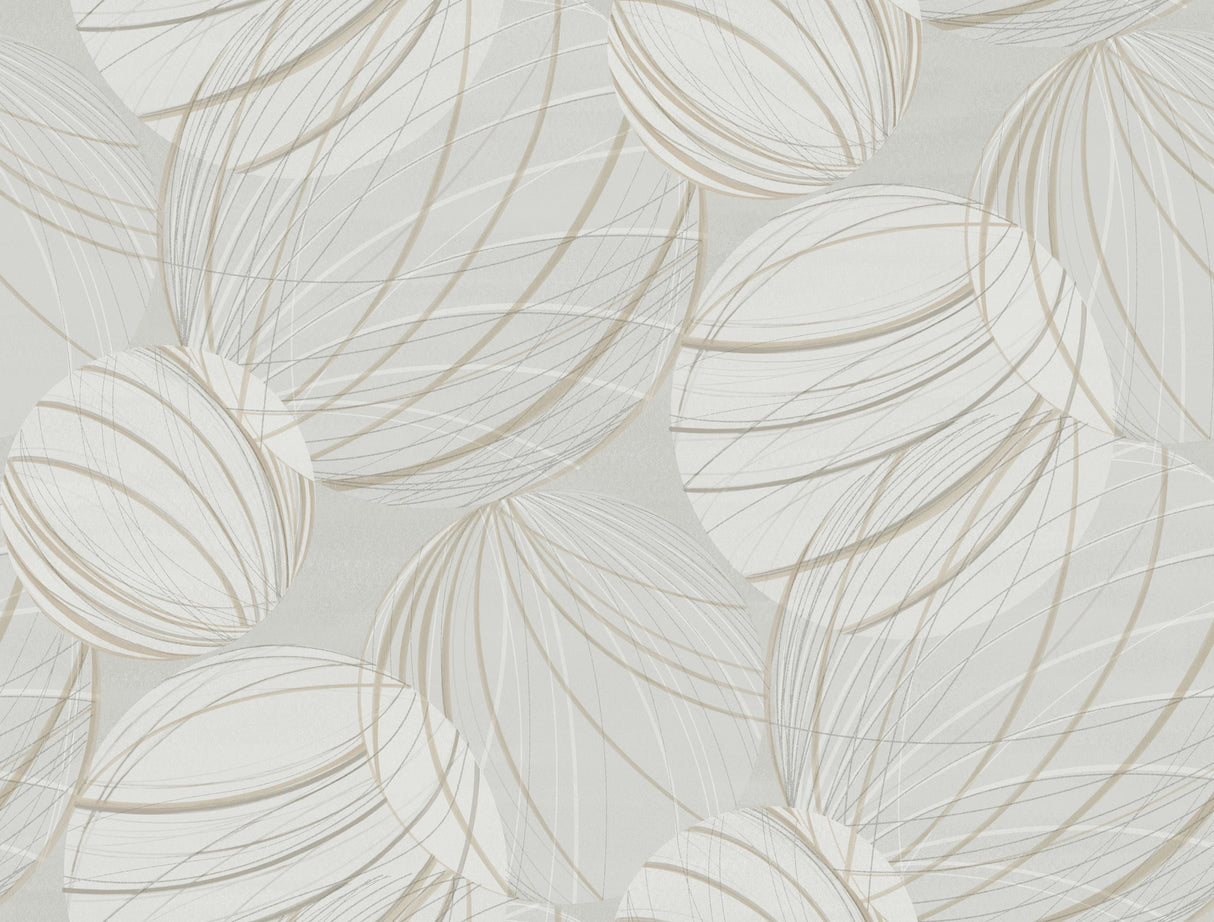 York EV3907 Floating Lanterns Light Grey Wallpaper