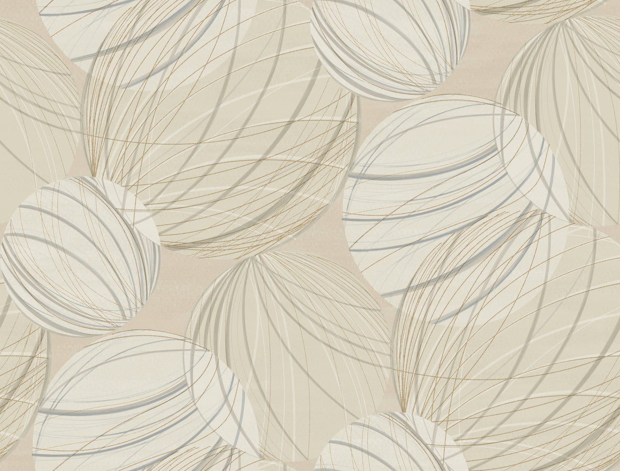 York EV3908 Floating Lanterns Taupe Wallpaper