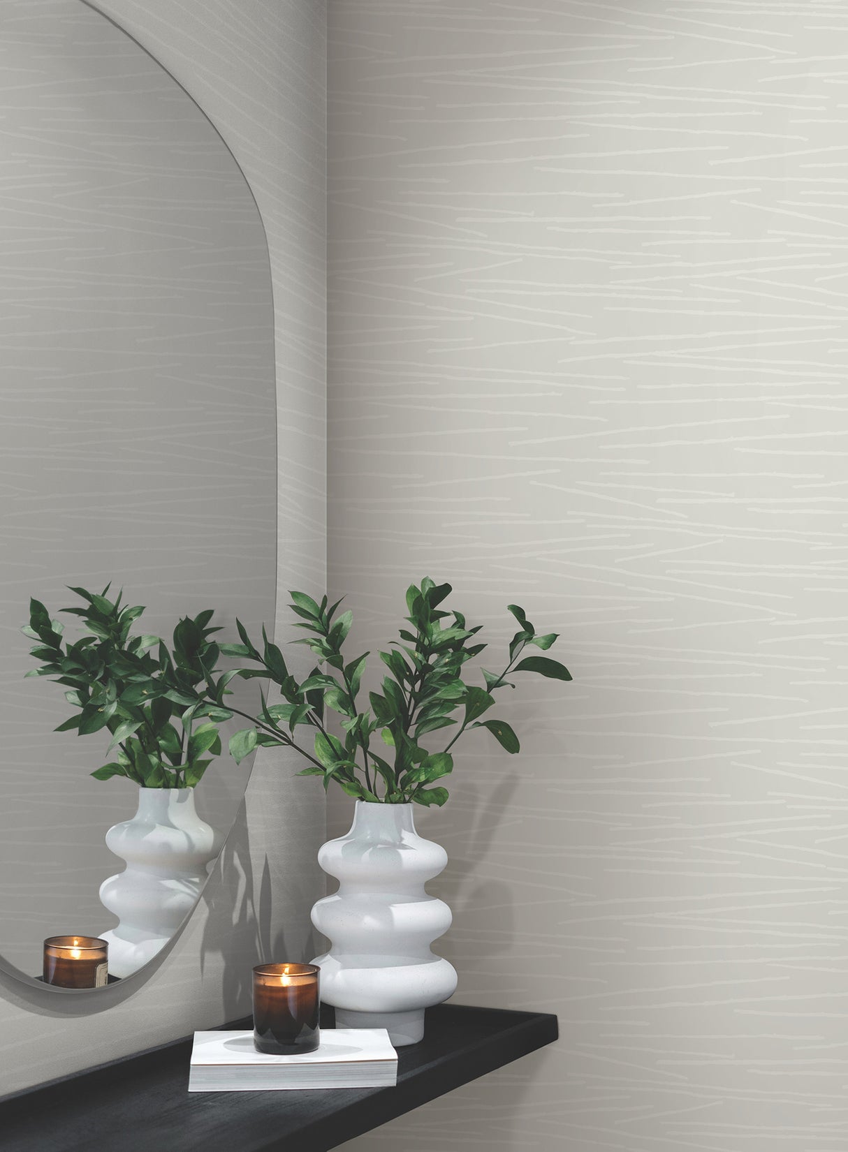 York EV3931 Line Horizon Grey Wallpaper