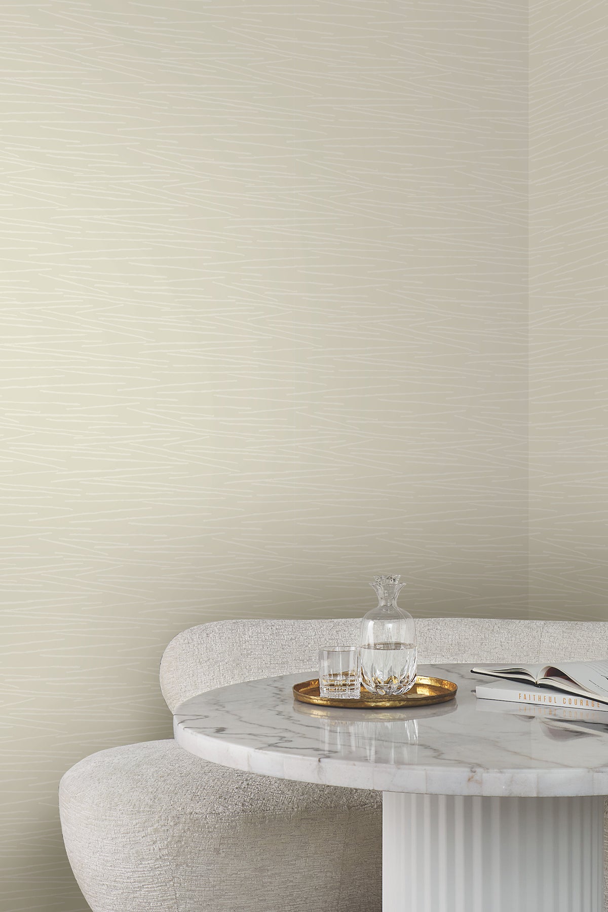 York EV3932 Line Horizon Blonde Wallpaper