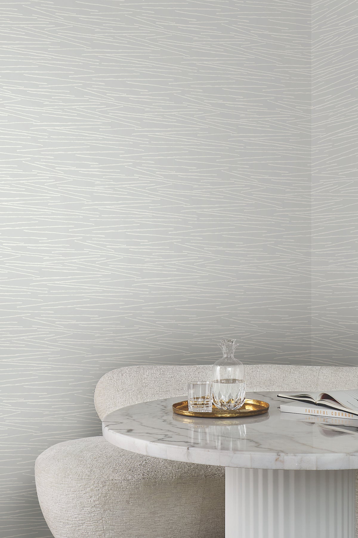 York EV3933 Line Horizon Spa Blue Wallpaper