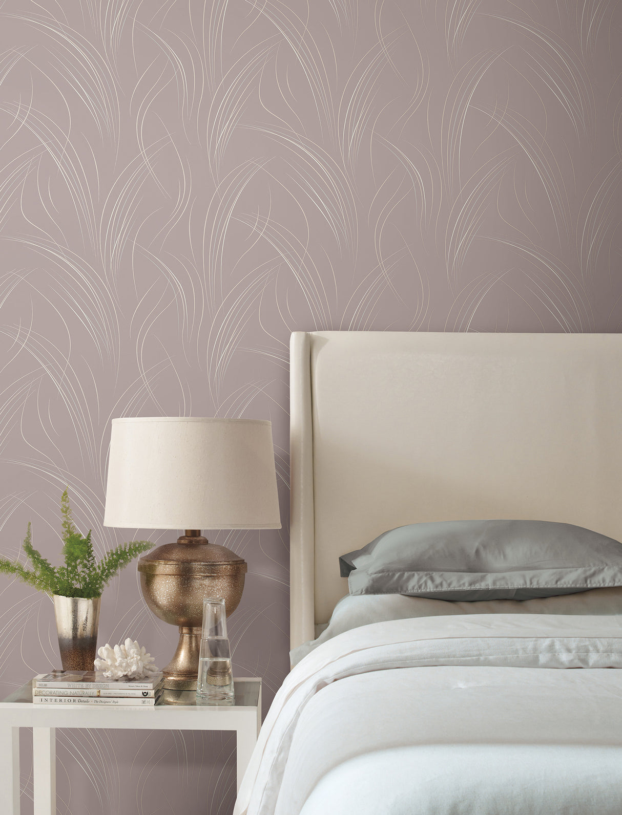 York EV3935 Graceful Wisp Lavender Wallpaper