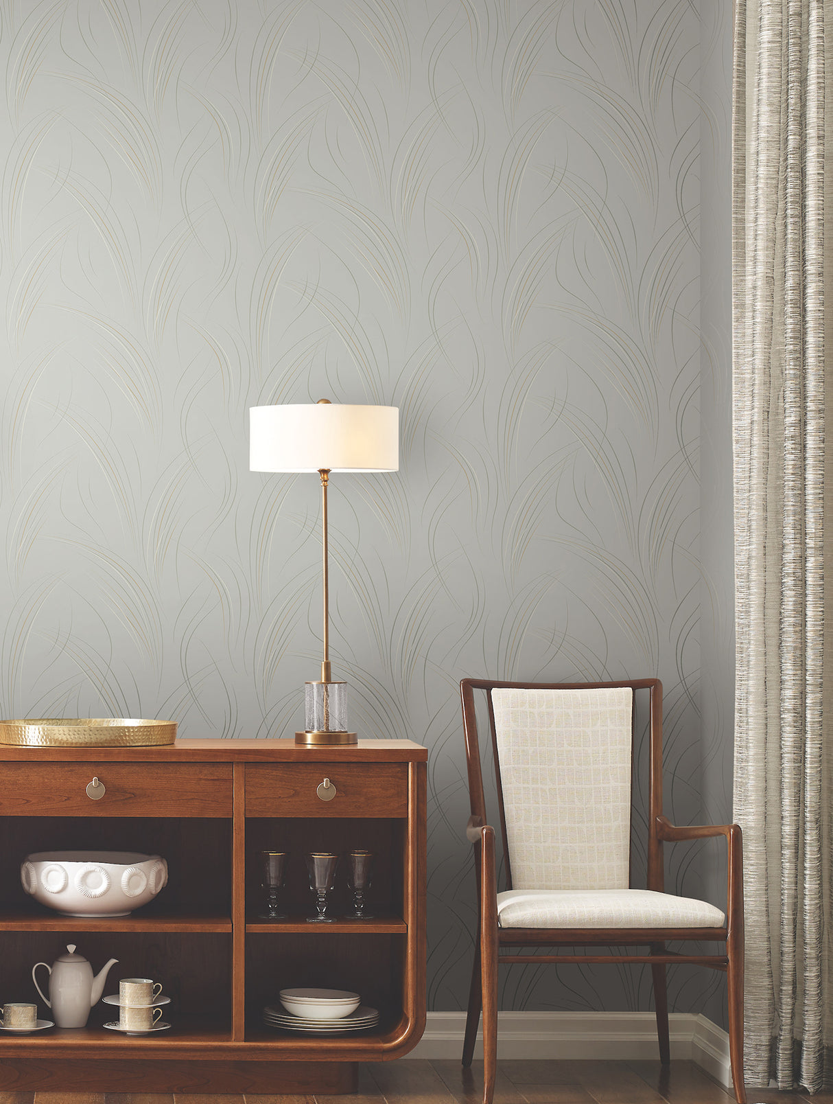York EV3937 Graceful Wisp Blonde Wallpaper