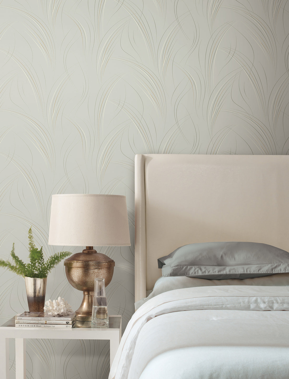 York EV3937 Graceful Wisp Blonde Wallpaper