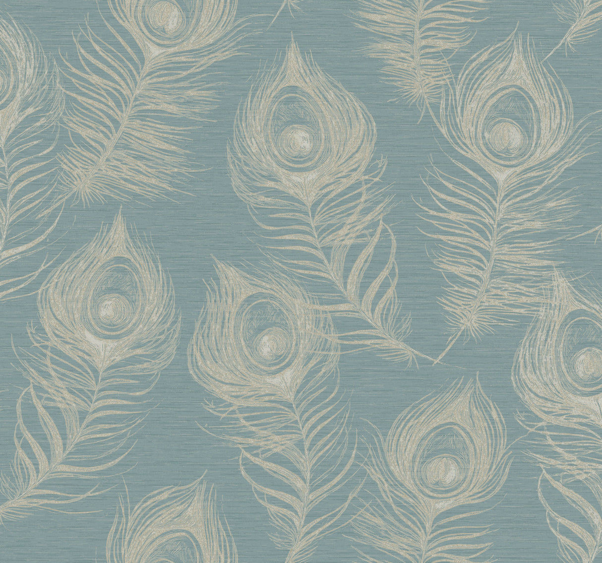 York EV3943 Regal Peacock Dark Teal Wallpaper