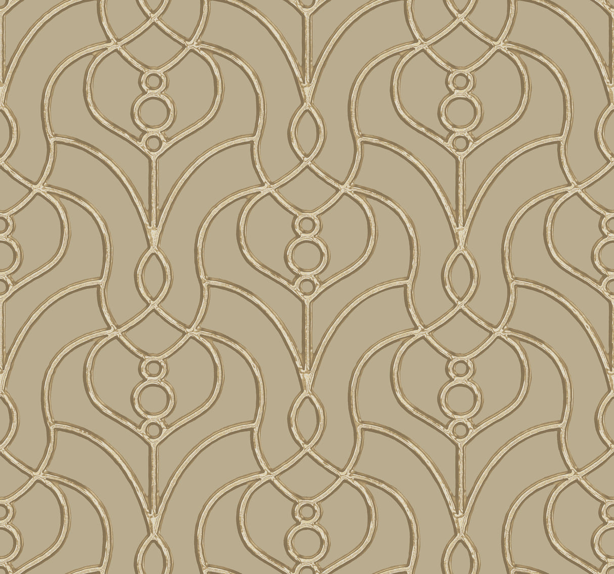 York EV3947 Divine Trellis Taupe Wallpaper