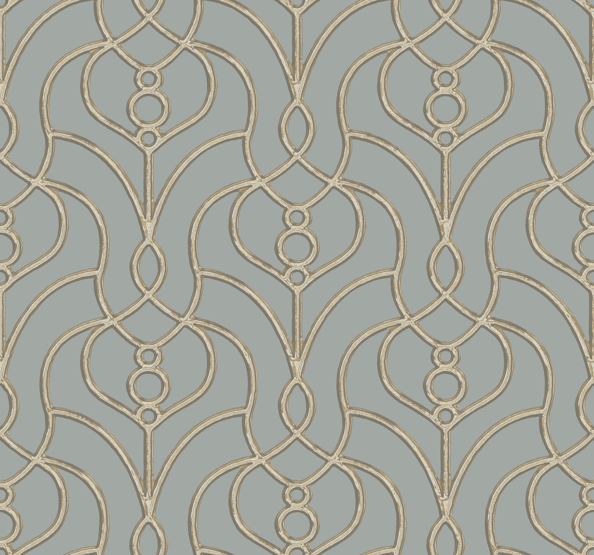 York EV3948 Divine Trellis Dusty Blue Wallpaper