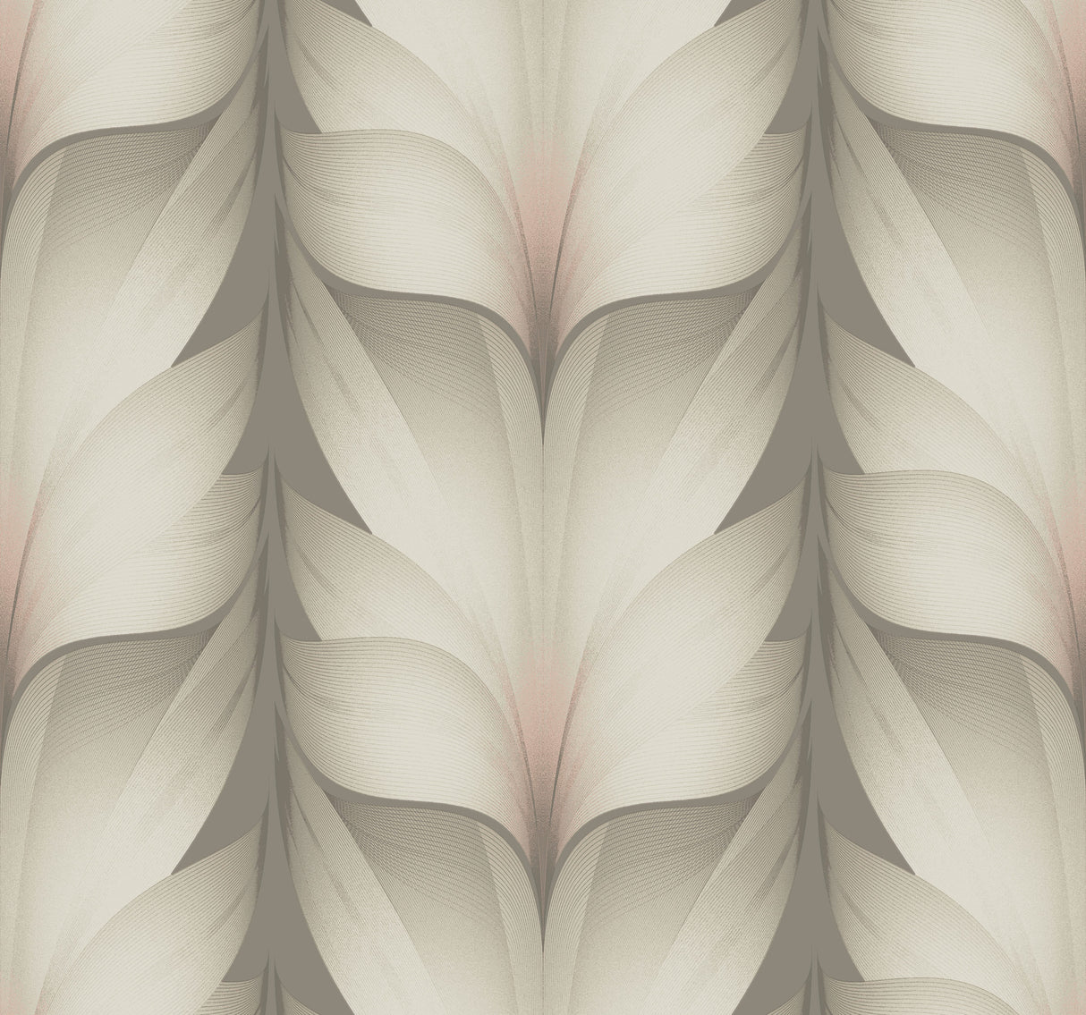 York EV3952 Lotus Light Stripe Taupe & Blush Wallpaper