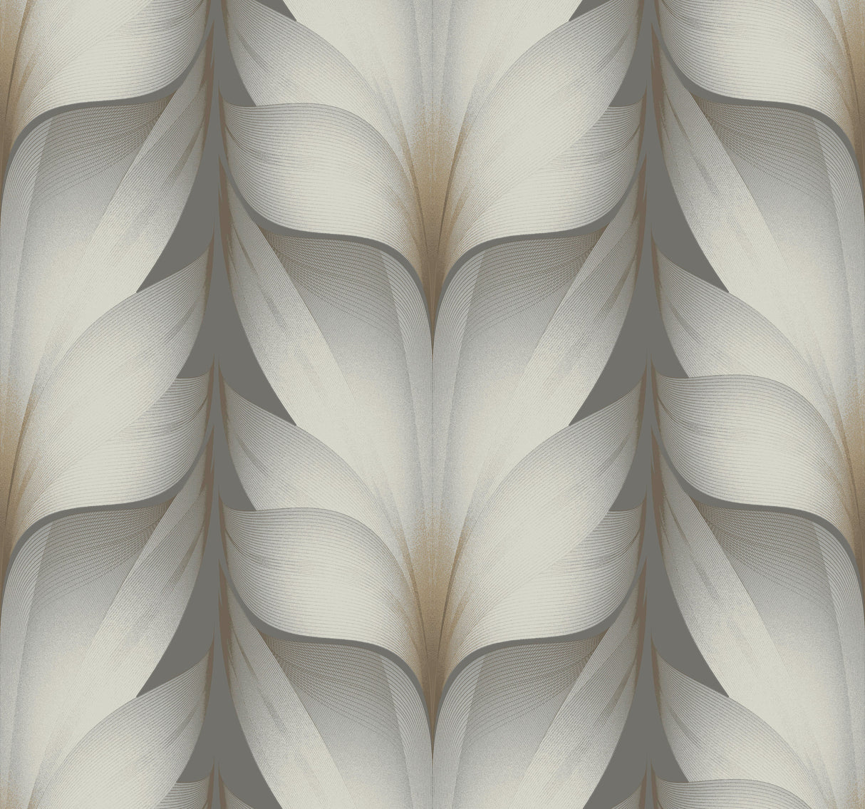 York EV3953 Lotus Light Stripe Charcoal Wallpaper