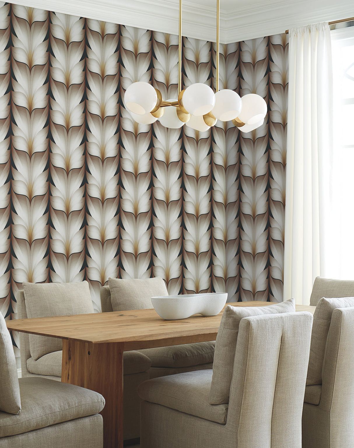 York EV3954 Lotus Light Stripe Black Wallpaper