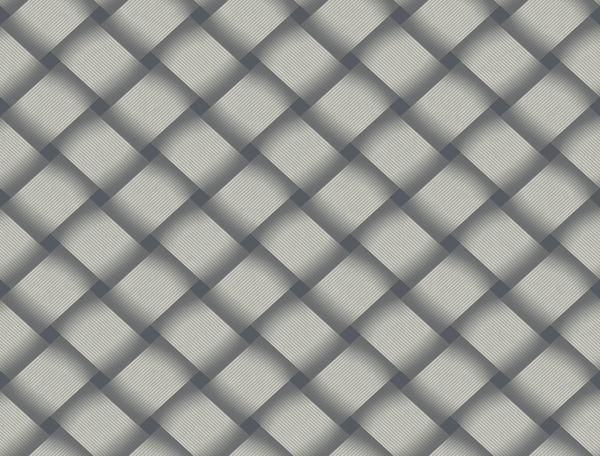 York EV3969 Bayside Basket Weave Navy Wallpaper