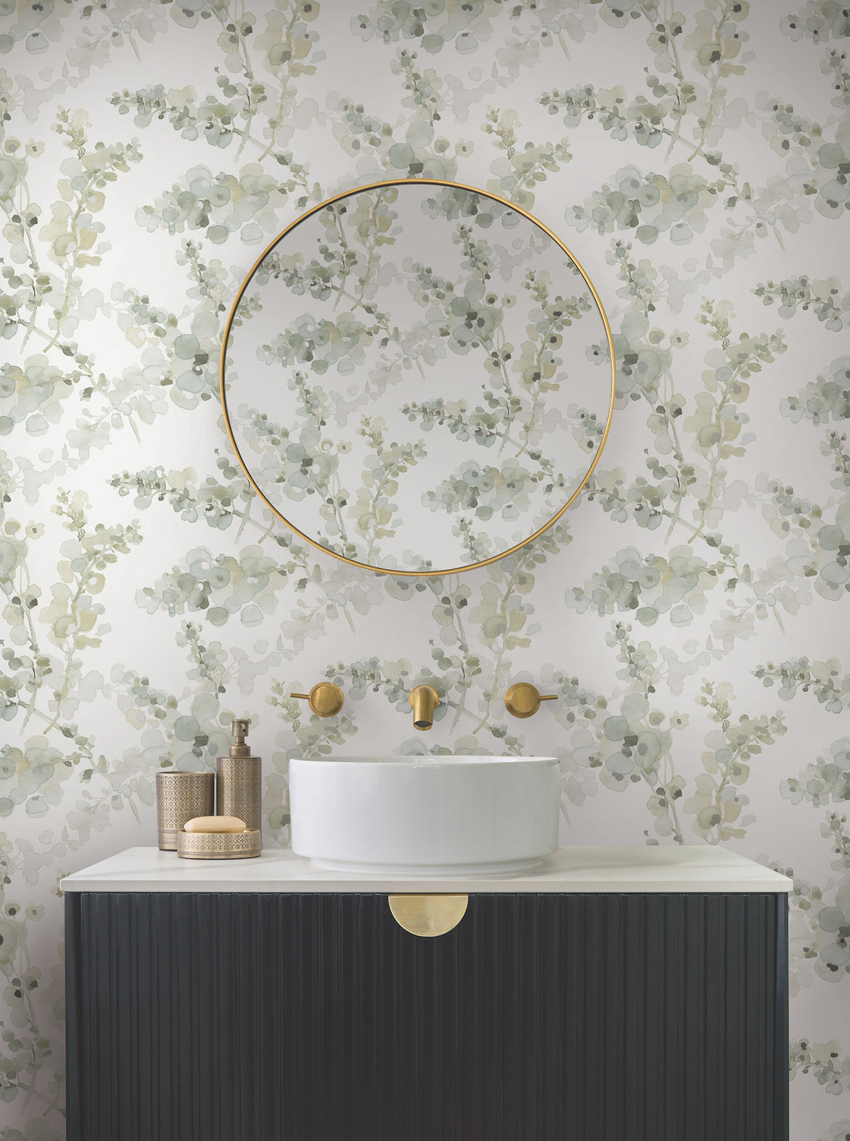 York EV3972 Blossom Fling Mineral Green Wallpaper