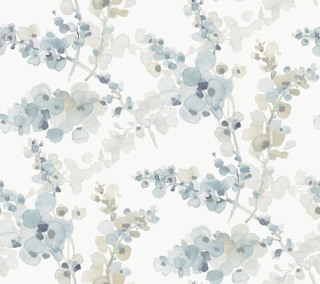 York EV3974 Blossom Fling Blue Wallpaper