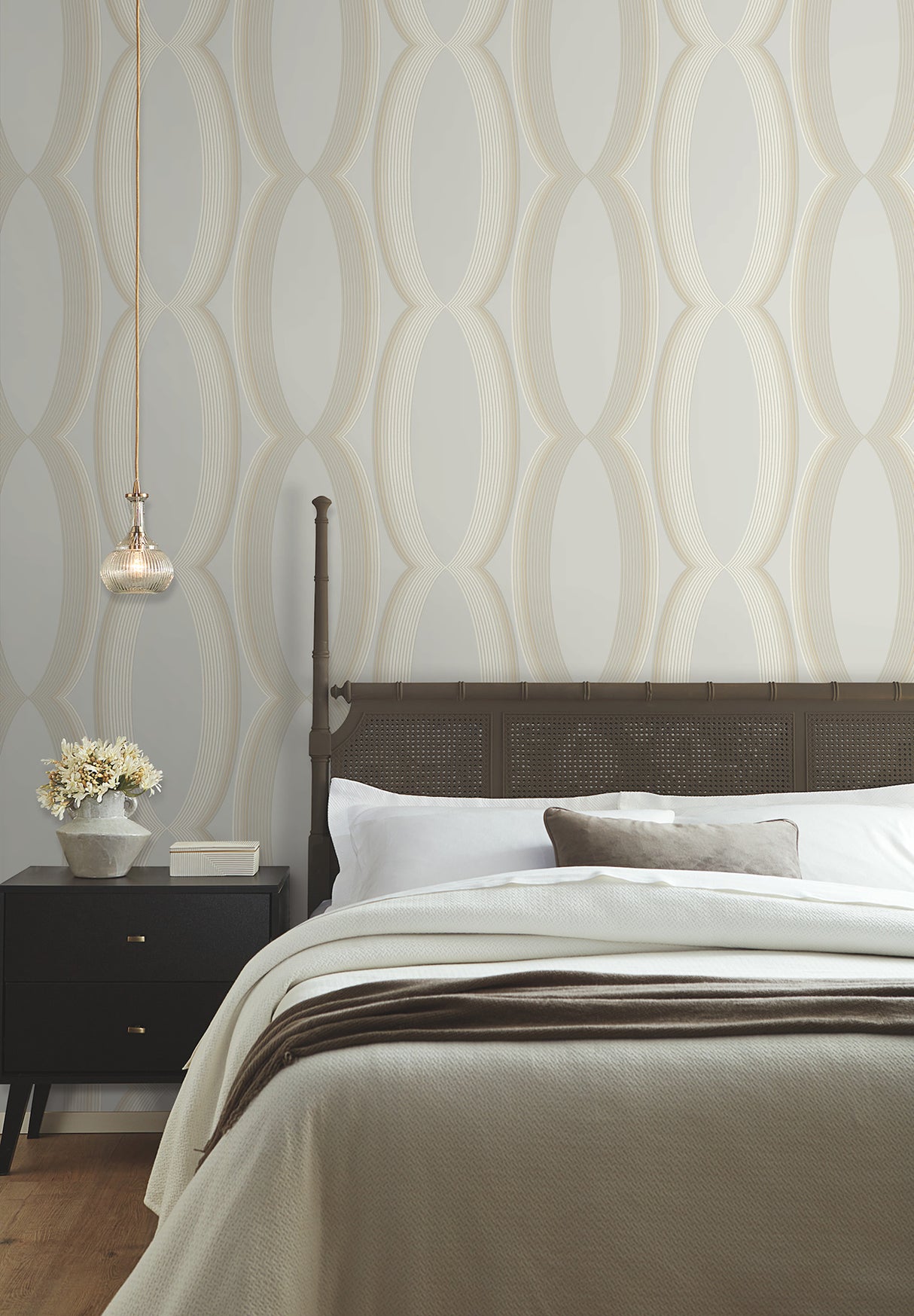 York EV3984 Progression Ogee Blonde Wallpaper