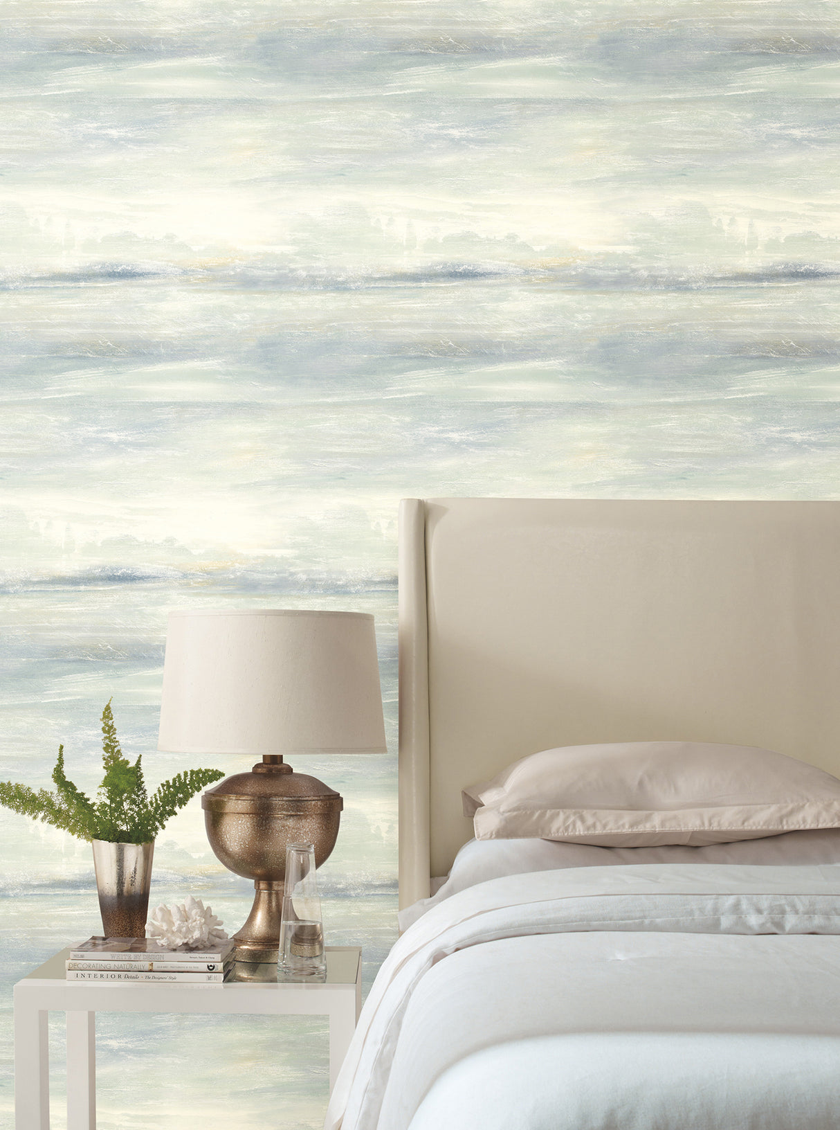 York EV3988 Soothing Mists Scenic Blue Oasis Wallpaper
