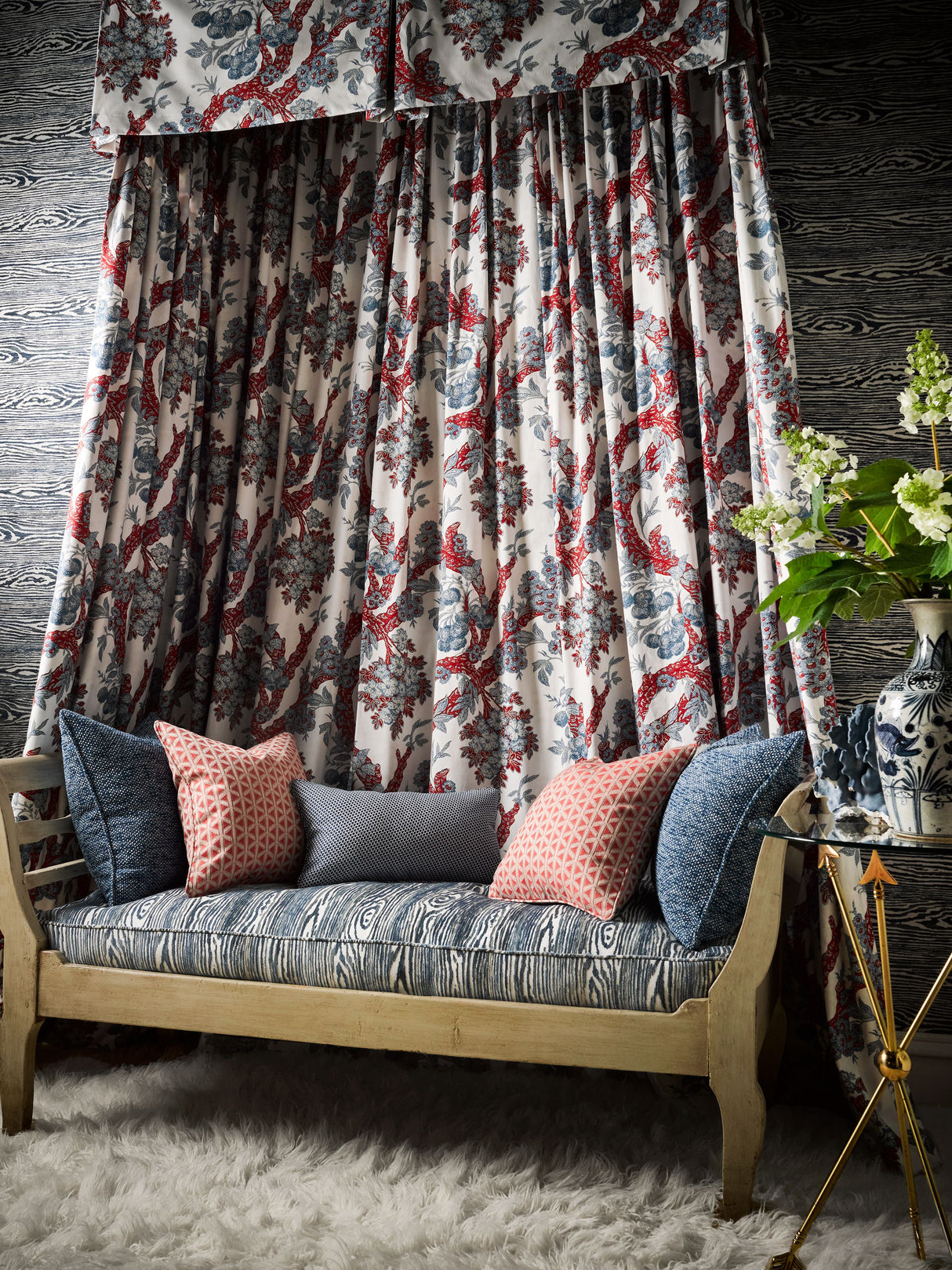 Scalamandre EY 000113ND COBALT NORTH DOWNS Fabric - Eade's Wallpaper