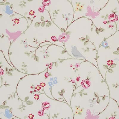 CLARKE AND CLARKE F0293/02.CAC.0 BIRD TRAIL GREY Fabric - Eade's Wallpaper