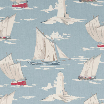 CLARKE AND CLARKE F0409/01.CAC.0 SKIPPER MARINE Fabric - Eade's Wallpaper