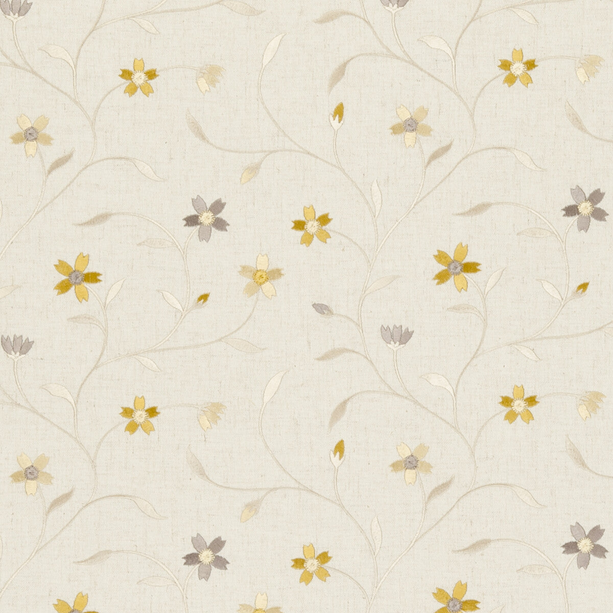 CLARKE AND CLARKE F0599/01.CAC.0 MELLOR CITRUS Fabric - Eade's Wallpaper