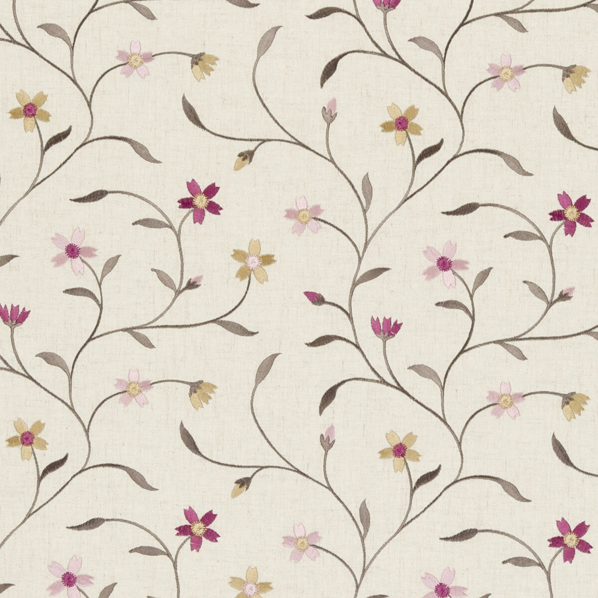 CLARKE AND CLARKE F0599/05.CAC.0 MELLOR RASPBERRY Fabric - Eade's Wallpaper