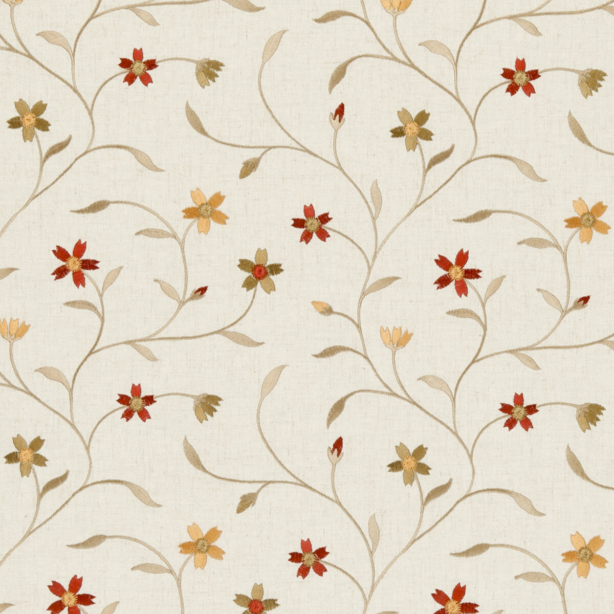 CLARKE AND CLARKE F0599/06.CAC.0 MELLOR SPICE Fabric - Eade's Wallpaper
