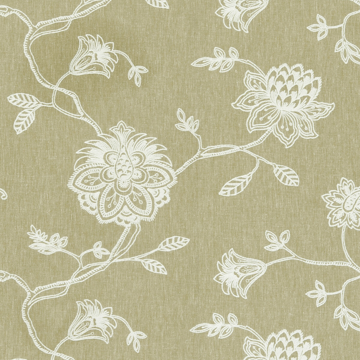 CLARKE AND CLARKE F0602/06.CAC.0 WHITEWELL SAGE Fabric - Eade's Wallpaper