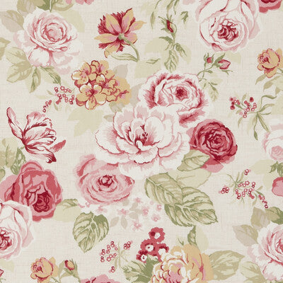 CLARKE AND CLARKE F0622/04.CAC.0 GENEVIEVE OLD ROSE Fabric - Eade's Wallpaper