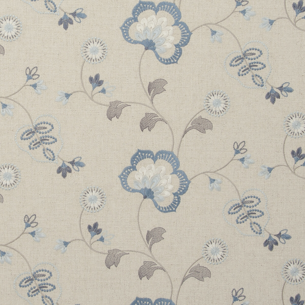 CLARKE AND CLARKE F0735/02.CAC.0 CHATSWORTH CHAMBRAY Fabric - Eade's Wallpaper