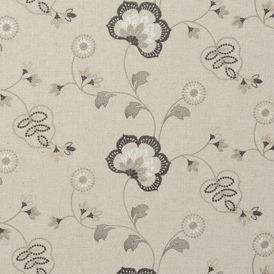 CLARKE AND CLARKE F0735/03.CAC.0 CHATSWORTH CHARCOAL Fabric - Eade's Wallpaper