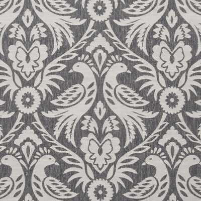 CLARKE AND CLARKE F0737/03.CAC.0 HAREWOOD CHARCOAL Fabric - Eade's Wallpaper
