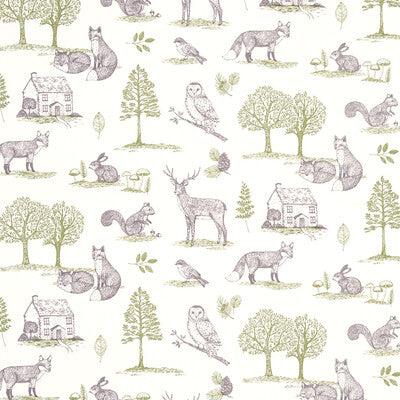 CLARKE AND CLARKE F0785/01.CAC.0 NEW FOREST FOREST NATURAL Fabric - Eade's Wallpaper