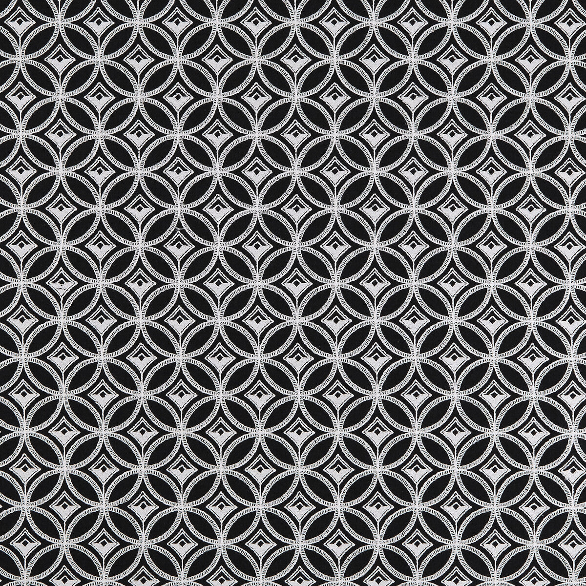 CLARKE AND CLARKE F0881/01.CAC.0 BW1009 BLACK/WHITE Fabric - Eade's Wallpaper