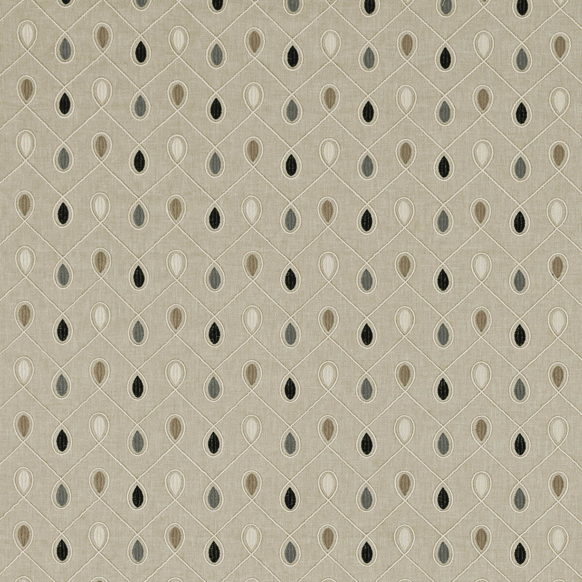 CLARKE AND CLARKE F0936/01.CAC.0 HEALEY CHARCOAL Fabric - Eade's Wallpaper