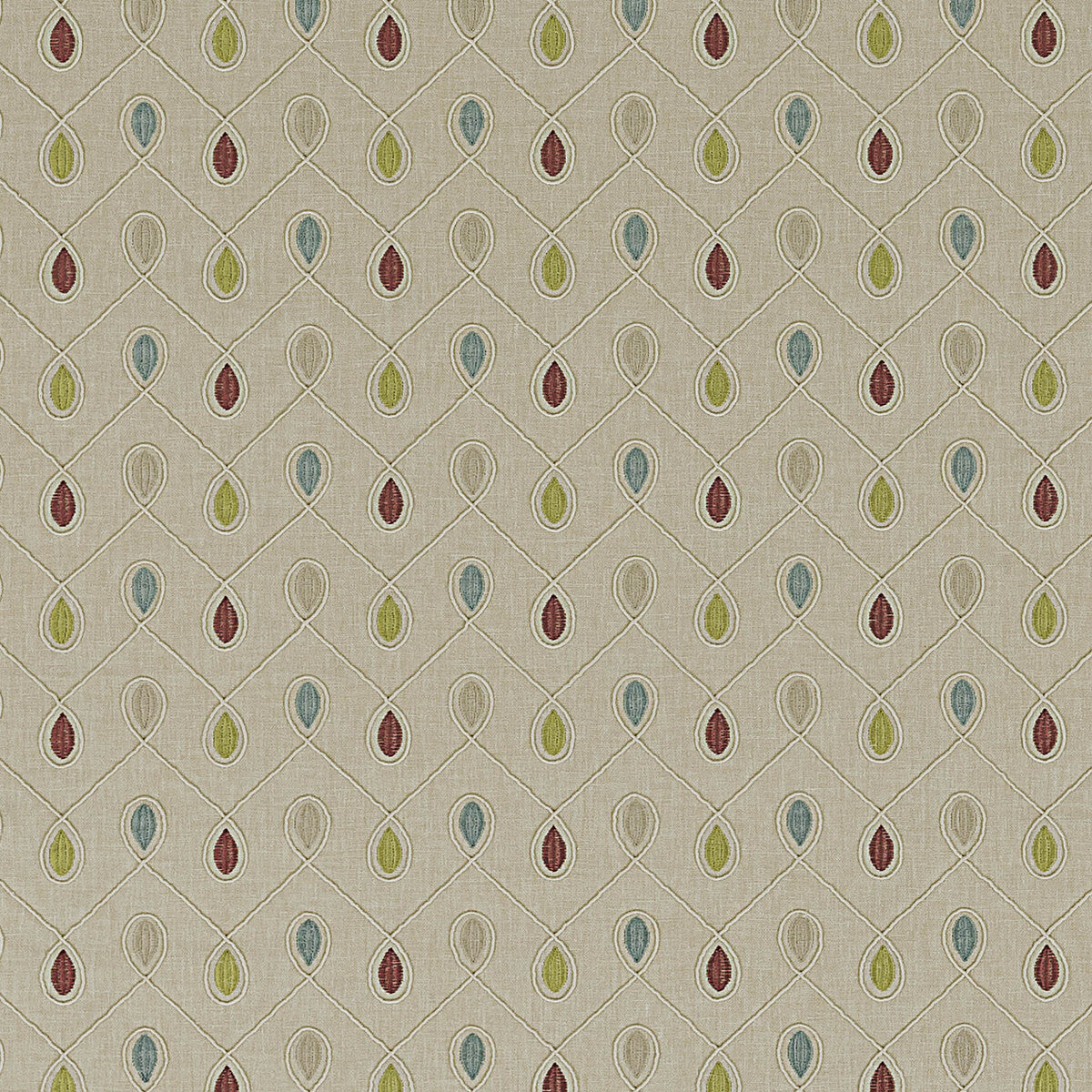 CLARKE AND CLARKE F0936/04.CAC.0 HEALEY RASPBERRY/DUCKEGG Fabric - Eade's Wallpaper