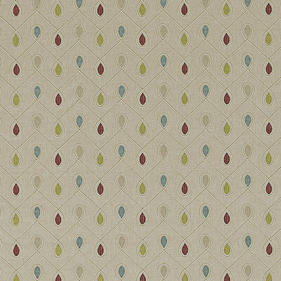CLARKE AND CLARKE F0936/04.CAC.0 HEALEY RASPBERRY/DUCKEGG Fabric - Eade's Wallpaper