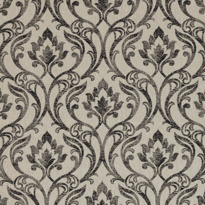 CLARKE AND CLARKE F0938/01.CAC.0 LEYBURN CHARCOAL Fabric - Eade's Wallpaper