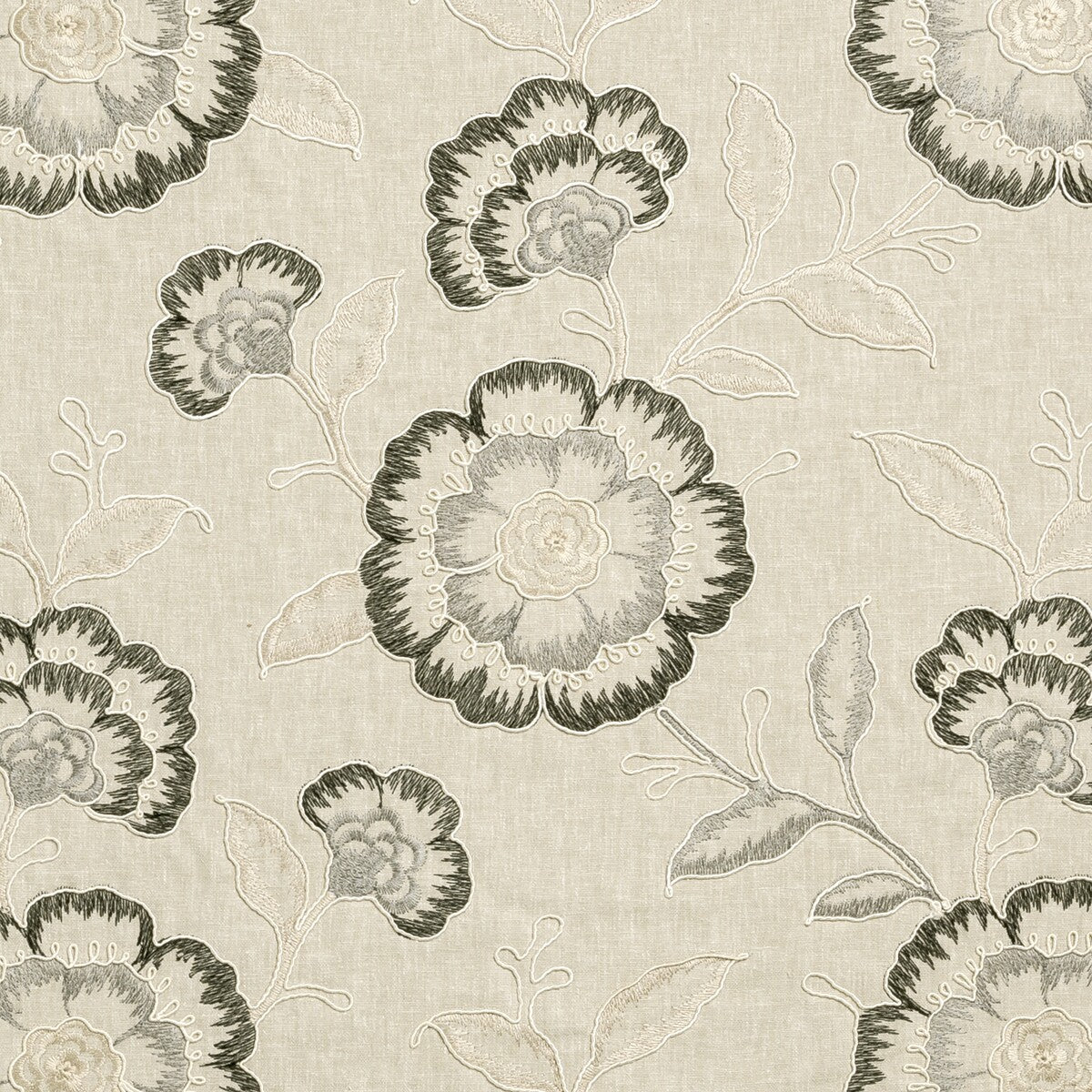 CLARKE AND CLARKE F0940/01.CAC.0 RICHMOND CHARCOAL Fabric - Eade's Wallpaper
