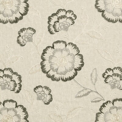 CLARKE AND CLARKE F0940/01.CAC.0 RICHMOND CHARCOAL Fabric - Eade's Wallpaper
