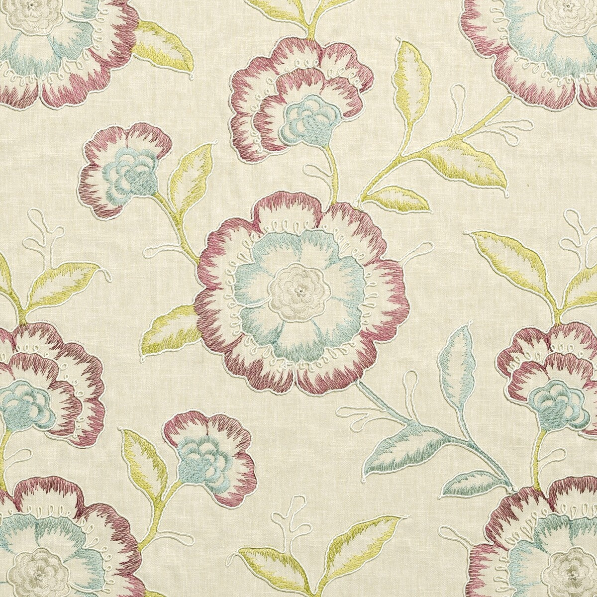 CLARKE AND CLARKE F0940/04.CAC.0 RICHMOND RASPBERRY/DUCKEGG Fabric - Eade's Wallpaper