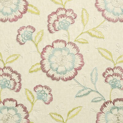 CLARKE AND CLARKE F0940/04.CAC.0 RICHMOND RASPBERRY/DUCKEGG Fabric - Eade's Wallpaper