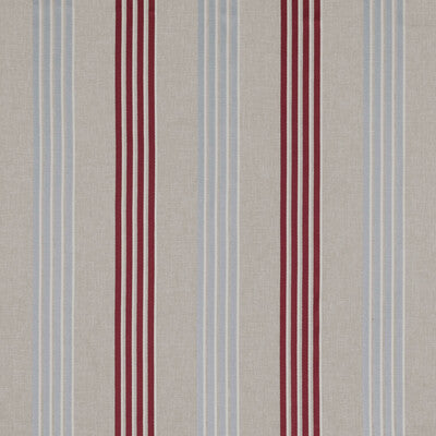 CLARKE AND CLARKE F0941/03.CAC.0 WENSLEY RASPBERRY/DUCKEGG Fabric - Eade's Wallpaper